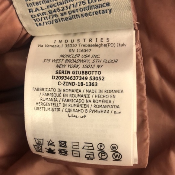 Moncler Serin Pink Quilted Down Jacket - Picture 12 of 14